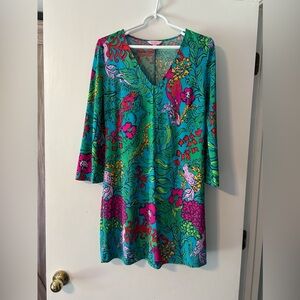 Animals as the print. Flattering. Not low cut